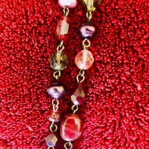 Lia Sophia Double-strand Burgundy Beaded Necklace